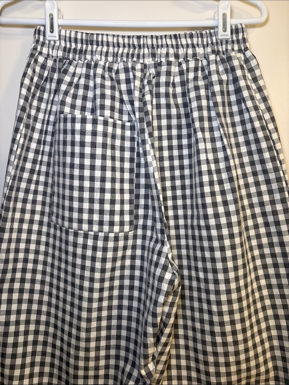 Commense Black and White Gingham Wide-Leg Pants - Picture 8 of 9